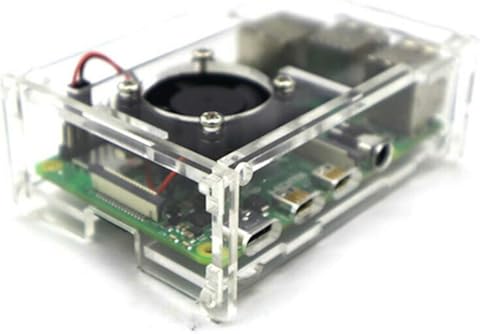 Tree-on-Life Para Raspberry Pi 4 Modelo B Carcasa Material ABS con Ventilador Color clásico Estuche para Raspberry Pi 4 Modelo B Acrílico Transparente