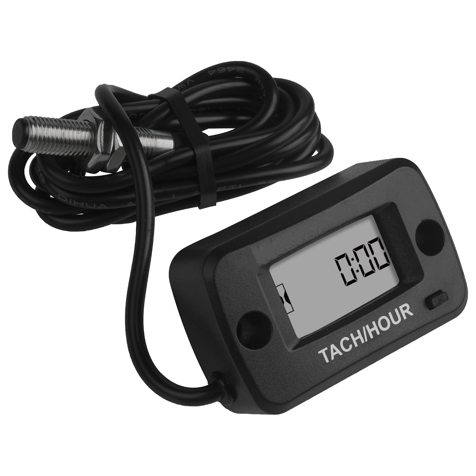 Taikemeti Tach Hour Meter, Can Retain Historical Data, Waterproof Function, Shutdown Function, Suitable for Lawn Mowers and Other Equipment Powered by Gasoline Engines
