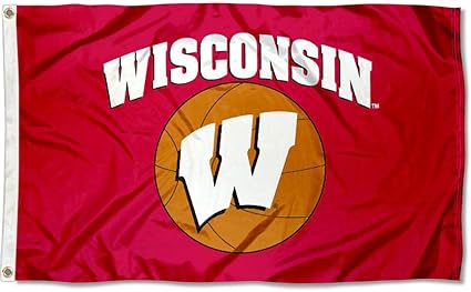 Amazon Com College Flags Banners Co Uw Badgers Basketball Flag