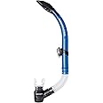 SCUBAPRO Escape Semi-Dry Snorkel, with Purge Valve and Splashguard Barrel-Top Design, Blue