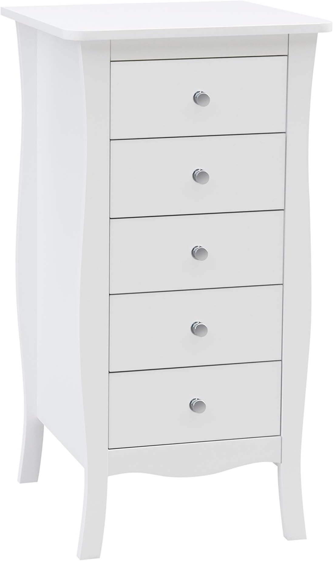 Birlea, Paris, 5 Drawer Chest, White, One Size