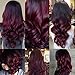Brazilian Human Hair Bundles 16 18 20 Inch 1b 99j Silky Top Hair Ombre Dark Burgundy Weave Sew In Hair Extensions Red And Black Wine Human Remy Soft Wavy Hair Two Tone Weft Mixed Length Cheap