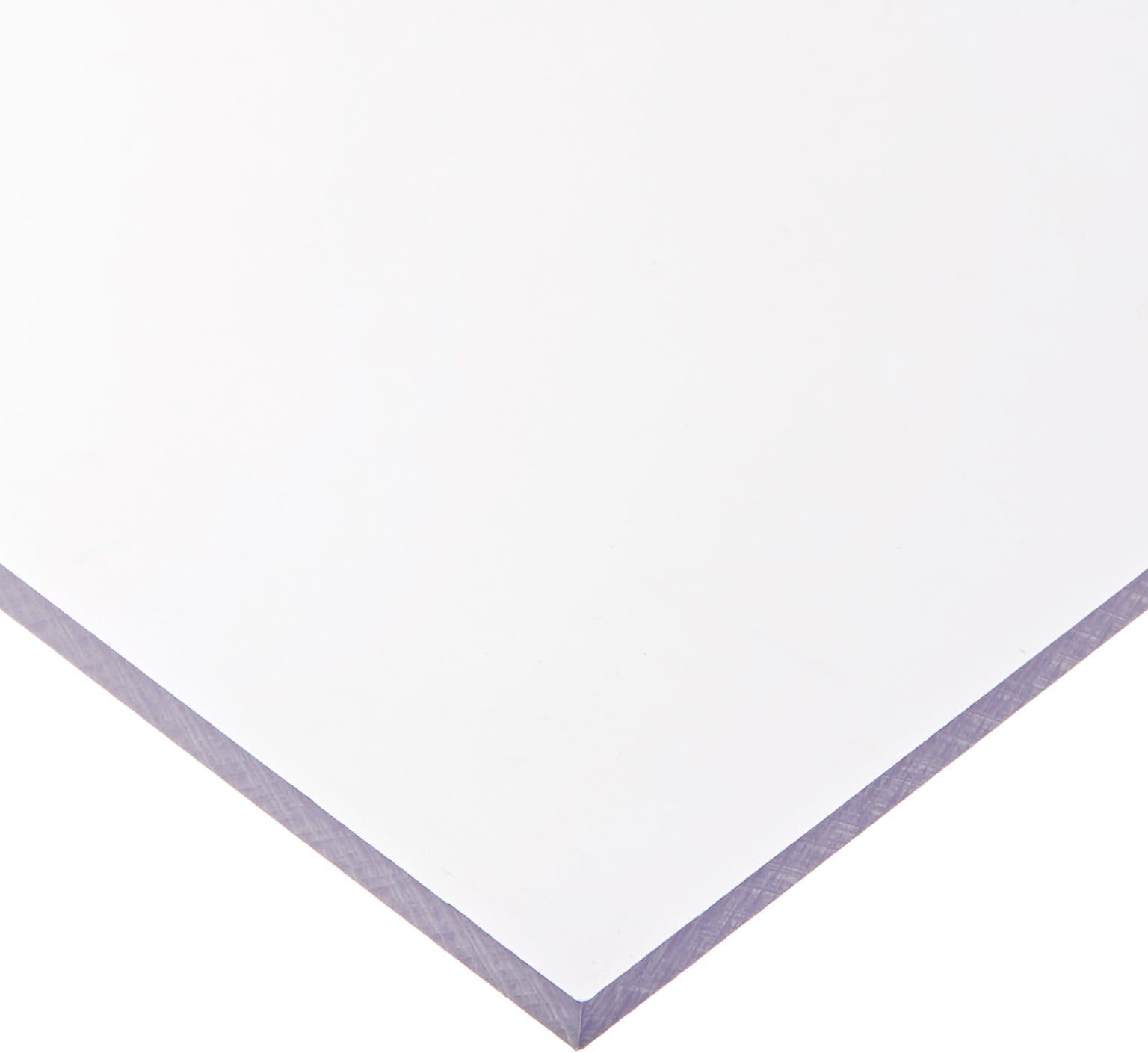 Makrolon GP-V General-Purpose Flame-Retardant Clear Transparent Polycarbonate Sheet, 1/16" Thickness, 12" Width, 12" Length