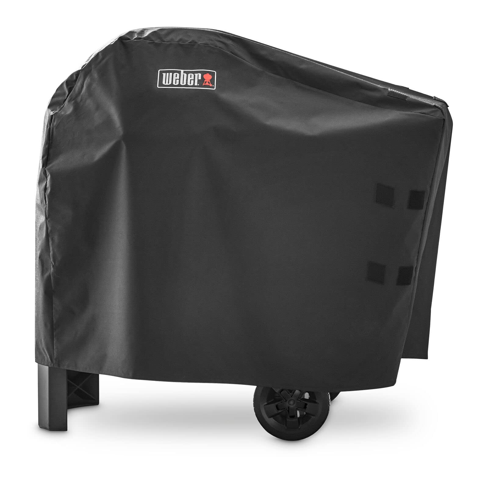Weber Premium Grill Cover for PULSE 1000/2000 with Cart – Breathable, UV & Water-Resistant, Weather & Wind Protection, with Velcro Straps for Secure Fit – Black (7181)