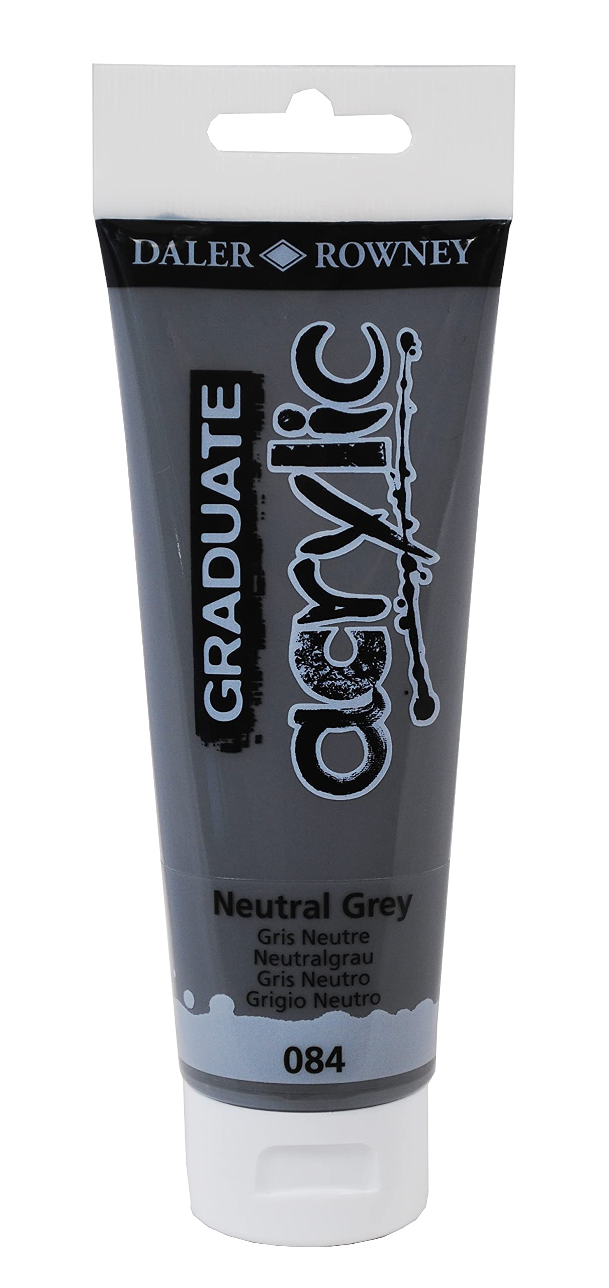 Daler-Rowney Graduate Acrylic Paint, Plastic Tube, 4oz - 120 ml, Neutral Grey