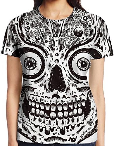 PUG NARAMA Skull Full 3D Sublimation T-Shirt Full 3D For Women Unique 3D Printed Tee Graphic XL