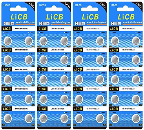 POWEROWL 40-Pack LR41 AG3 392 384 192 Batteries 1.5V Button Cell