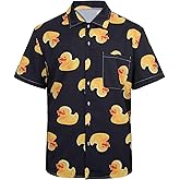 MADHERO Men's Hawaiian Short Sleeve Shirt Casual Button Down Summer Beach Shirt