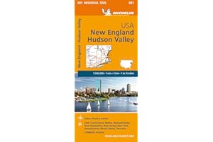 Michelin USA: New England, Hudson Valley / Etats-Unis: Nouvelle Angleterre, Vallee de l'Hudson Map 581