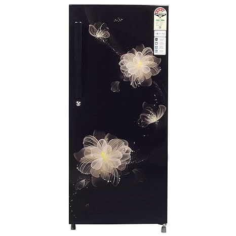 Haier 195 L 4 Star Direct-Cool Single Door Refrigerator (HRD-1954CKB-E, Black Blossom)