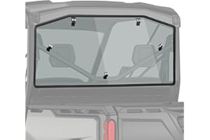 KEMIMOTO Dark Tinted Rear Windshield Compatible with Can-Am Defender & Defender Max HD5/HD8/HD9/HD10 2016-2026, Sun Protection&UV-Proof Rear Window, Polycarbonate Windscreen