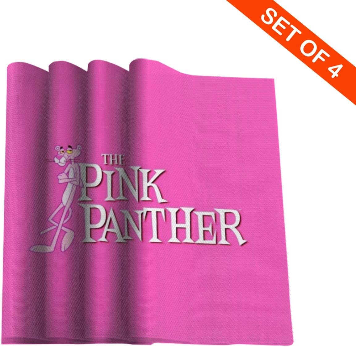 Amazon ピンクパンサーの壁紙3 ランチョンマット 高級感 おしゃれ かわいい 食卓飾り 滑り止め 断熱 お手入れ簡単 コーヒーマット 家庭レストラン用 ４枚セット プレースマット30 30cm ランチョンマット オンライン通販