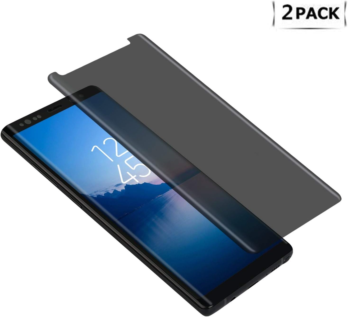 [ 2 Pack ] Galaxy Note 9 Privacy Screen Protector, Cenmein Premium [3D Curved] [Case Friendly] [Anti-Scratch] 9H Hardness Tempered Glass Film Screen Protector for Samsung Galaxy Note 9