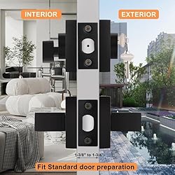 Probrico Flat Black Passage Door Lever with Single