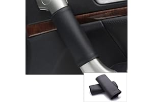DURASIKO Car Grab Handle Cover,Soft Car Handle Protector,Car Grip Gloves, PU Leather Material,Interior Accessories for Most Cars,2Pcs