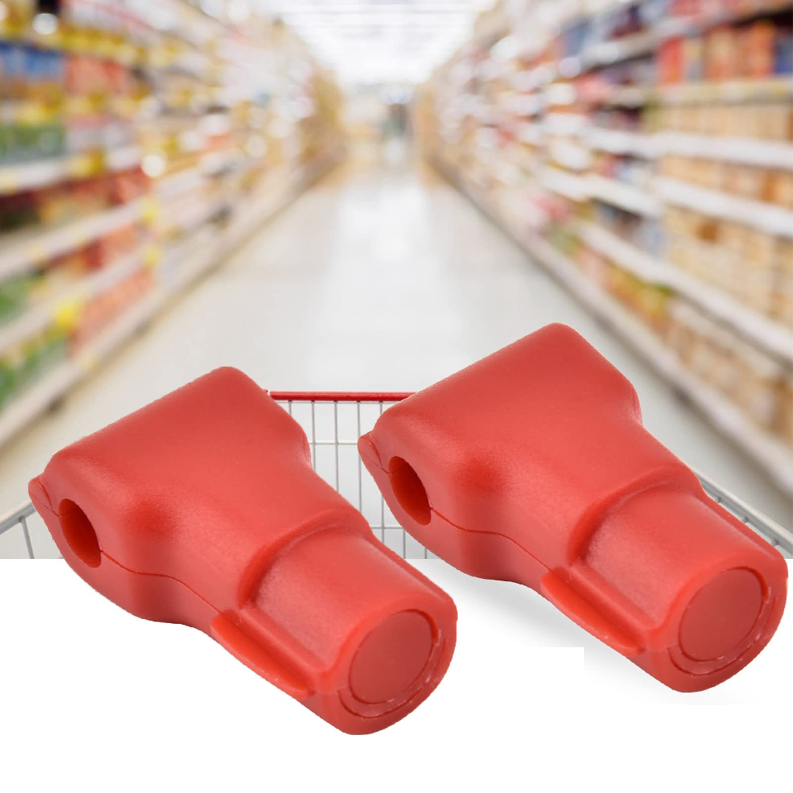 100 Pcs Anti theft Hook Lock, Red Anti Sweep, Retail Shop Security Display Hook, with Special Magnetic Unlocking, for Commodity Link, Supermarket(6MM)