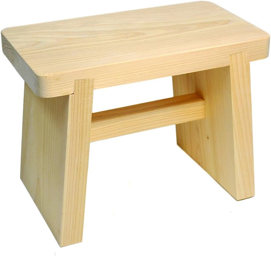 Hinoki Pure Wood Bath Stool (Large)