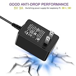 [5V 3A UL Listed] iUniker Power Supply for