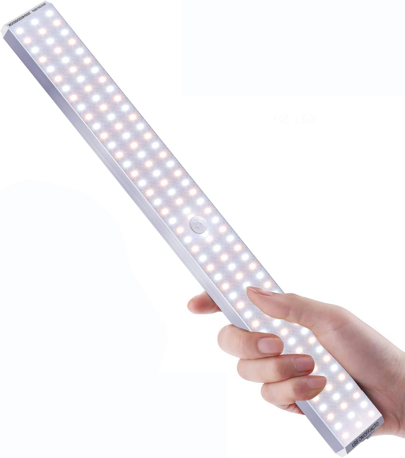 Amazon.com: 132 luces LED de armario, sensor de movimiento debajo de la