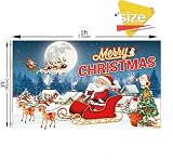 BigTree Christmas Flag 5x3 Ft Elk Sleigh Snowman Garden Banner view 3
