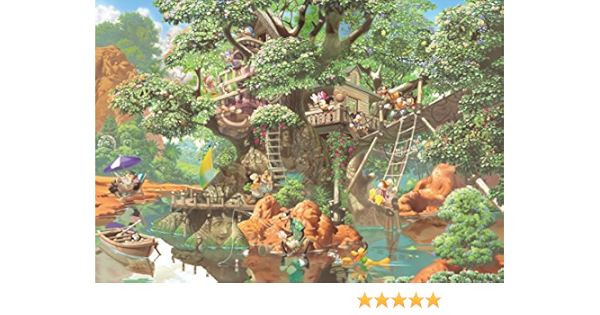 Amazon Com 1000ピース ジグソーパズル ディズニー ふしぎの森のツリーハウス 隠し絵 51x73 5cm Toys Games