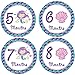 Mermaid Monthly Baby Stickers, Girls Bodysuit Stickers Infant Month Stickers, Great Shower Excellent Baby Photo Props, 12 Pieces