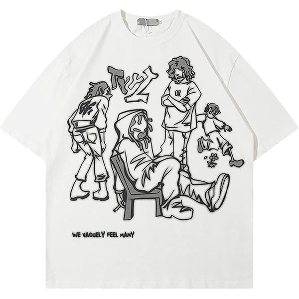 Y2K 90s Vintage Graphic Oversize Shirts Summer Unisex
