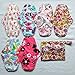7pcs Set 1pc Mini Wet Bag +6pcs 10 Inch Regular Charcoal Bamboo Mama Cloth/ Menstrual Pads/ Reusable Sanitary Pads (Pink)