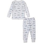 Kissy Kissy Boys Toddler Roundabout Railroad Print Long Pajamas Set