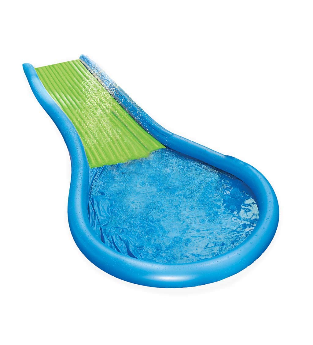 HearthSong Inflatable Water Slide Splash Pool Summer Toys Outdoor Play