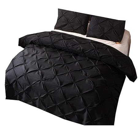 Sticker superb Vier Jahreszeiten Ganzjährig Schwarz Bettwäsche Set mit Reißverschluss 200x230cm Bettbezug Set mit Kissenbezug