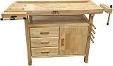 LUMBER JACK WB1200DC3 Heavy Duty Woodworking Bench Front Tail Vice Dog Holes view 2