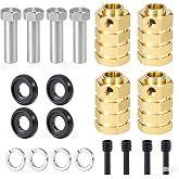 4PCS 12mm Wheel Hubs Hex Pins Adapter-Heavy Duty Brass(5-20mm) for TRX4 TRX6 RC Crawler &ndash; Heavy Duty Wheel Spacers &amp; Extensions (20mm)