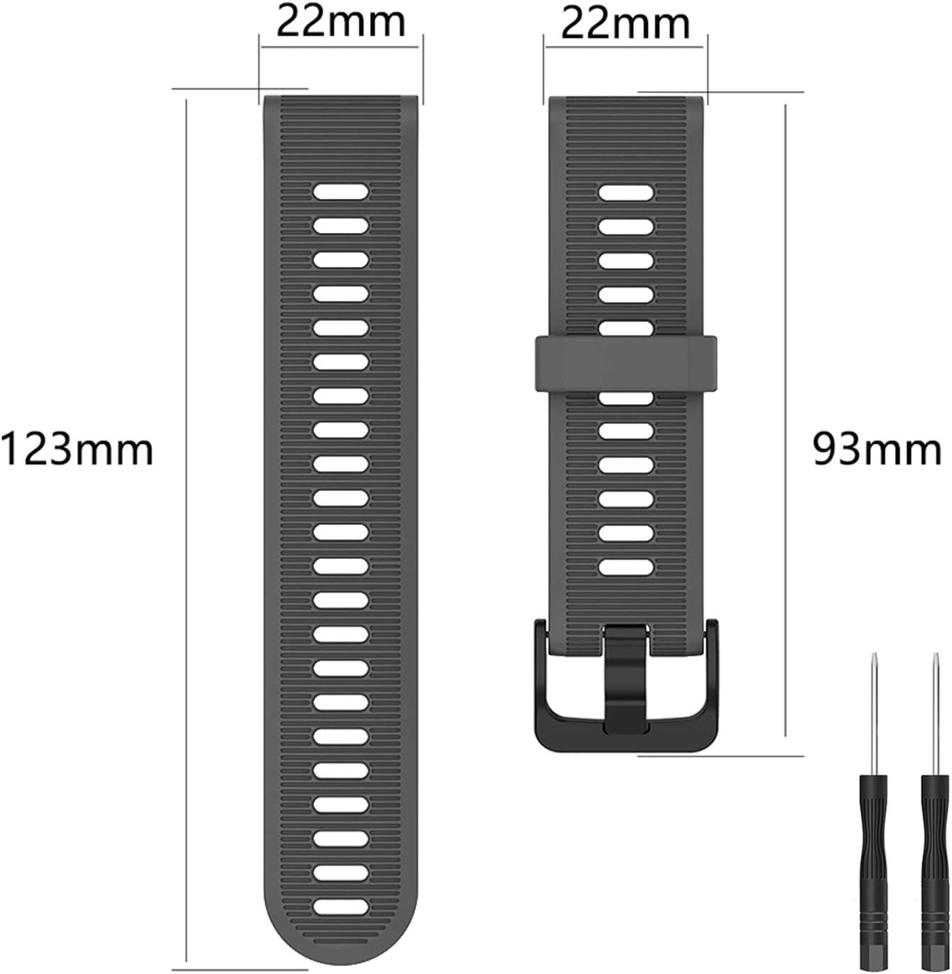 ISABAKE Strap for Forerunner 945/935, 22mm Silicone Watch Band for Forerunner 955/965, Garmin Fenix 6/5, Quatix 5 - Image 5