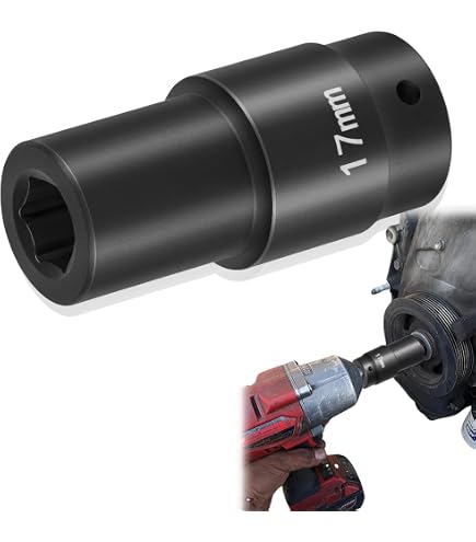 OEMTOOLS Kurbelschraubeneinsatz 17 Mm – Schwerlast-Stecknuss Aus Chrom-Molybdän-Stahl