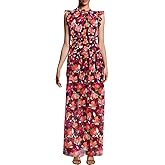 Vince Camuto Womens Printed Chiffon Maxi Dress
