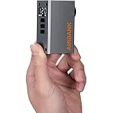 AIRBANK Mini Bike Pump with Gauge, Pocket 2 PRO, 120 PSI Electric Bicycle Pump Portable, Rechargeable Bike Air Pump for Road Bike, Mountain Bike, Sports Balls for Schrader & Presta Valve