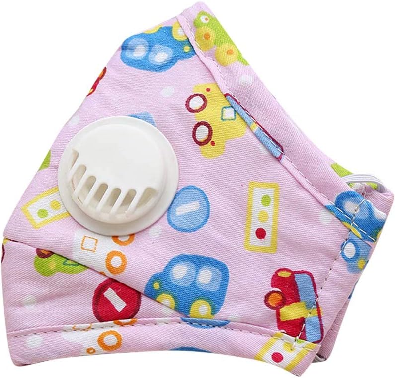 Boys Girls Windproof Dust-Proof Mouth Cover Children Pupil Mouth Nose Face Protective Cotton Cloth Breathing Valve for Outdoor
