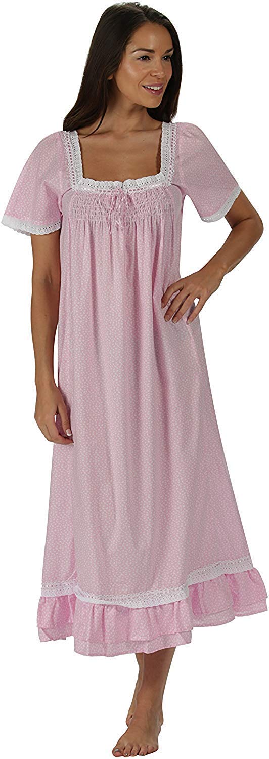 The 1 for U 100% Cotton Nightdress Short Sleeves - Evelyn