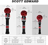 Scott Edward Knit Golf Wood Headcovers Set of 4 Driver Fairway Hybrid UT view 3