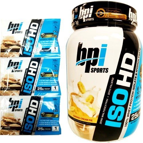 BPI Sports ISO HD Whey Protein 1.6LB W/SAMPLES (Banana Cream Pie)