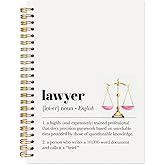 Yhtrg Lawyer Gifts Spiral Notebook Journal, Attorney Gifts Notebook for Women, Gift for Attorneys Journals, Lawyer Definition Notebooks for Office School Supplies, 5.5x8.3