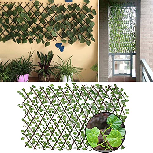 Tianxiu Holz Rankzaun Rankgitter Scherengitter ausziehbar Rankhilfe Spalier Holzgitter Blätterzaun Sichtschutz Faux… – Bild 6