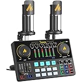 MAONO-MaonoCaster-Podcast Equipment Bundle for 2-includes All-in-one Audio Interface with Premium Mic Preamp, XLR Condenser M
