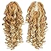 SWACC 12-Inch Short Screw Curls Claw Clip Ponytail Extensions Synthetic Clip in Drawstring Curly Ponytail Hairpiece Jaw Clip Hair Extension (Blonde Mixed-27H613#)thumb 4