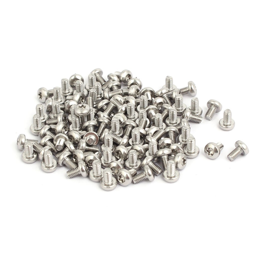Sourcingmap M3x5mm 304 Stainless Steel Button Head Torx Screws Bolts T10 Drive 100pcs