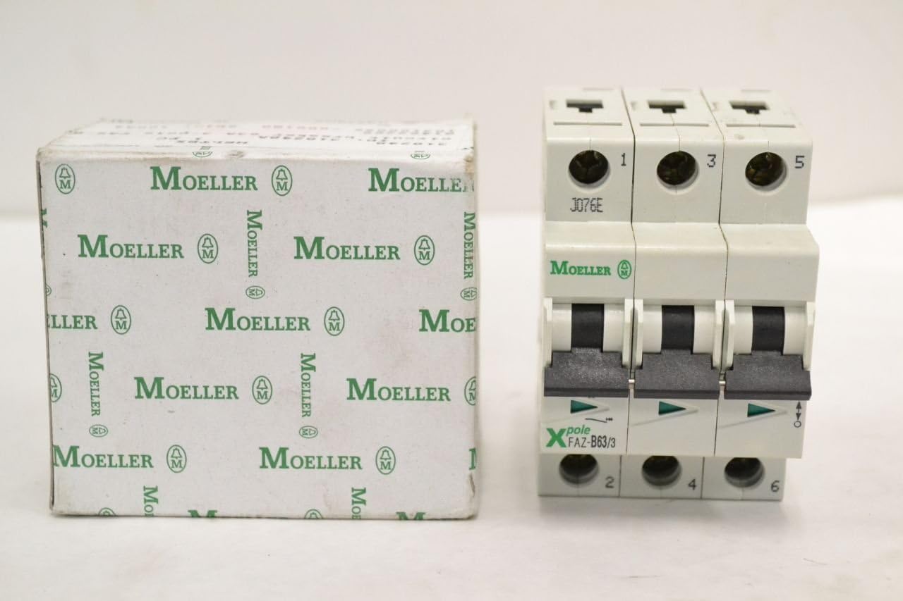 KLOCKNER MOELLER FAZ-B63/3 MOLDED 3P 63A AMP 277/480V-AC CIRCUIT BREAKER B300170