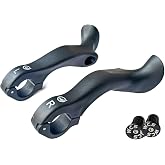 Extended Length MTB Bar Ends &ndash; Ergonomic Inner Bar Ends for Mountain Bike, 145mm Long, Fits 22.2mm Handlebar, with Bar Plugs