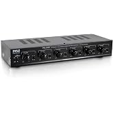 Pyle 6 Channel Speaker Selector Switch - Multi Zone A B Speaker Distribution Controller Box w/ Independent Audio Source Volume Control, Supports Home Theater Stereo Receiver System - Pyle PSLSW6