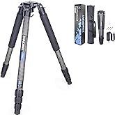 RT80C Carbon Fiber Tripod Professional Birdwatching Heavy Duty Camera 20kg max Load Bowl Tripod Birdwatching Camera Stand (Max Tube 32mm, Only Tripod)
